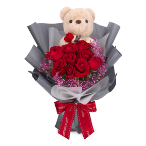 Beary Best - Flower Bouquet & Plush