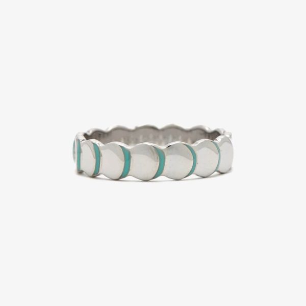 Scallop Enamel Ring Band - Image 2