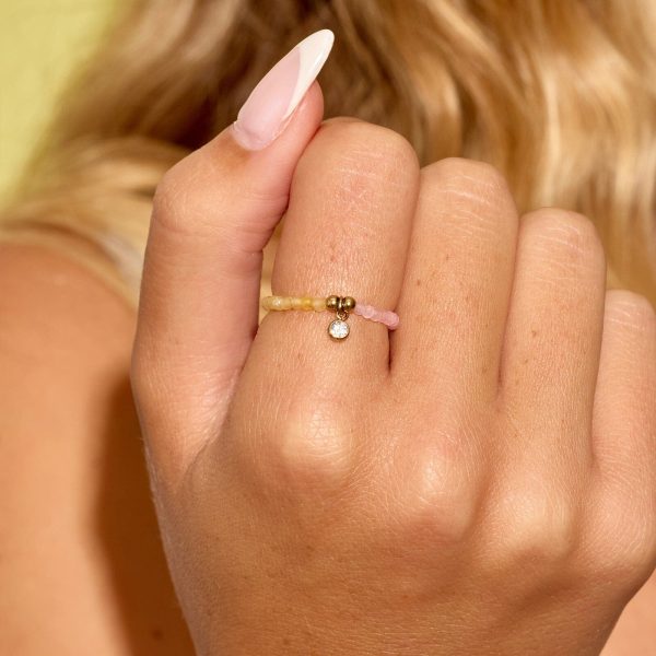 Le Soleil Seed Bead Stretch Ring - Image 2