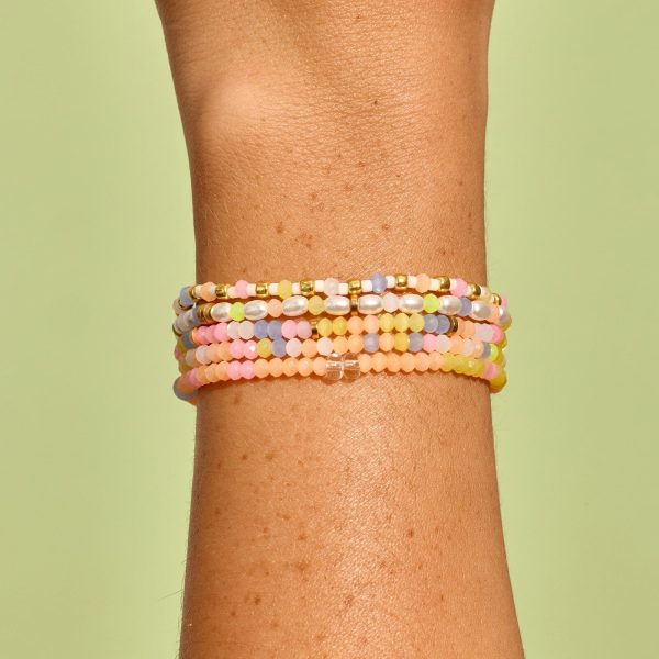 Frosted Bead Stretch Bracelet Set of 5 - Image 2