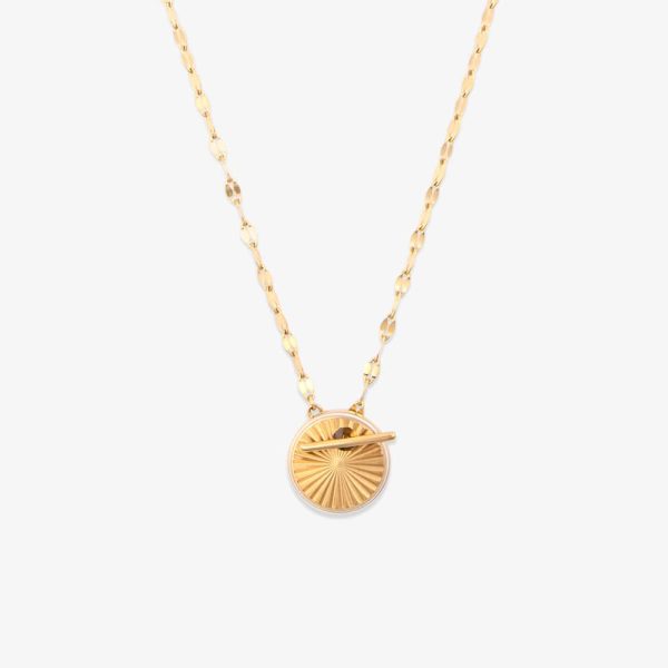 Starburst Disc Toggle Necklace