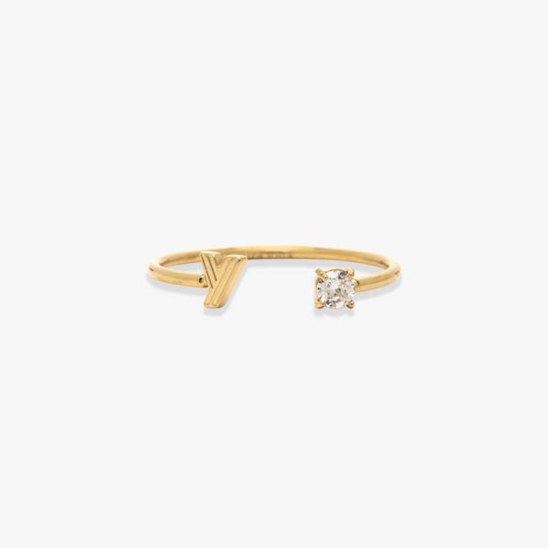 Initial Stone Open Ring - Image 20