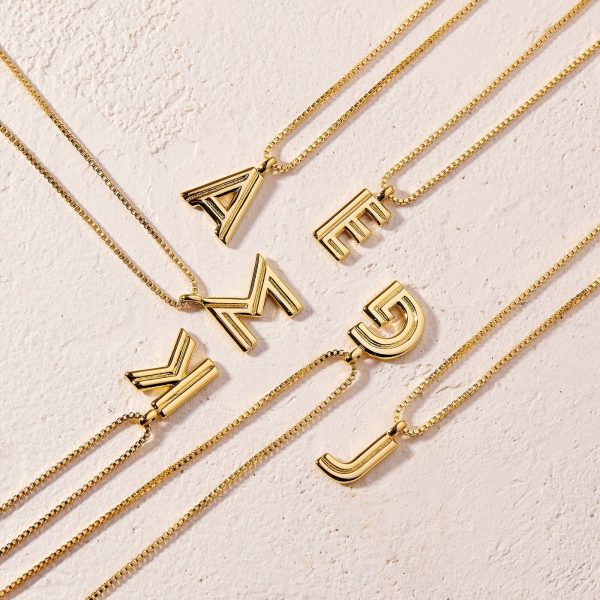 Initial Pendant Necklace - Image 4