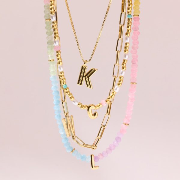 Initial Ombre Stone Bead Choker - Image 8