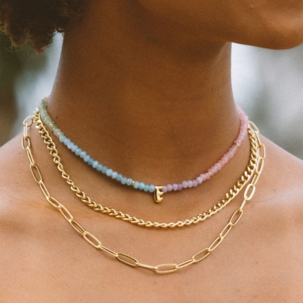 Initial Ombre Stone Bead Choker - Image 3