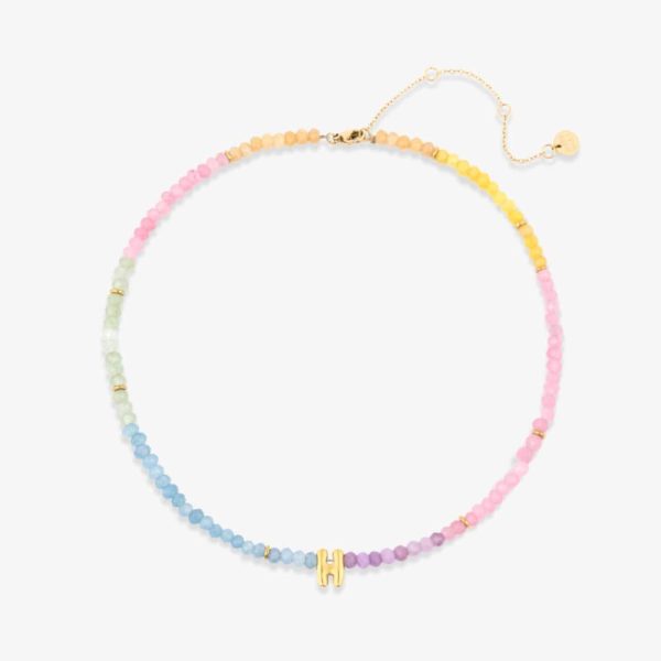Initial Ombre Stone Bead Choker - Image 9