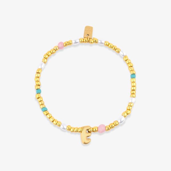 Initial Pearl & Seed Bead Stretch Bracelet - Image 21