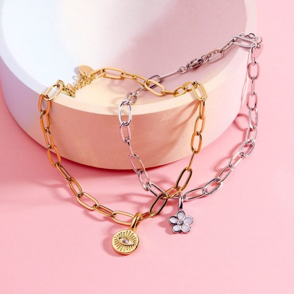 Harper Paperclip Chain Anklet - Image 5