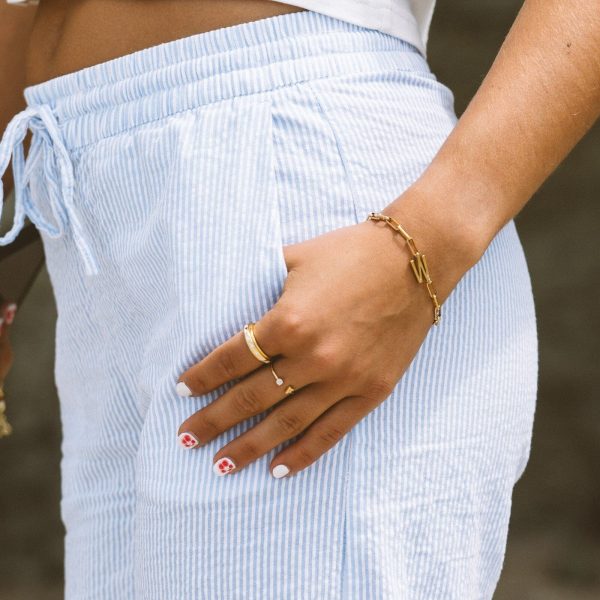 Initial Paperclip Chain Bracelet - Image 2