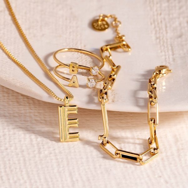 Initial Paperclip Chain Bracelet - Image 7