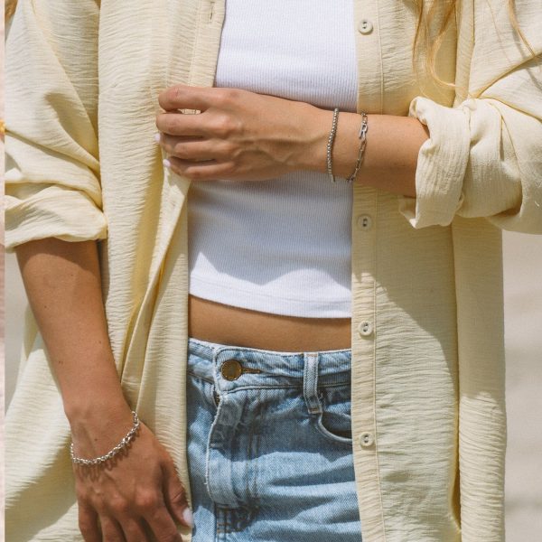 Initial Paperclip Chain Bracelet - Image 3