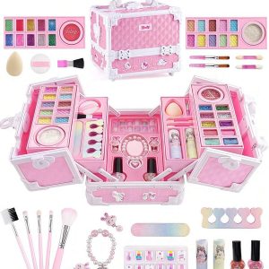 Children's Performance Makeup Box Jewelry Storage Box Bow Handbag Cat Small Backpack, Interactive Role Play Doll Dress Up Toy Set, Activity Gift Party Favor Holiday Gift Set