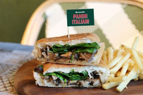 Mushroom & Baby Spinach Panini