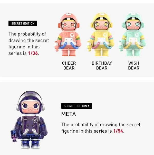 POPMART MEGA SPACE MOLLY 100% Anniversary 2 a Blind Box Gift - Image 2