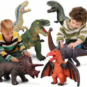 Gzsbaby 6 Piece Jumbo Dinosaur Toys For Kids And Toddlers, Dinosaur Toys For Kids 3-5, Large Soft Dinosaur Toys For Dinosaur Lovers - Perfect Dinosaur Party Favors, Birthday Gifts