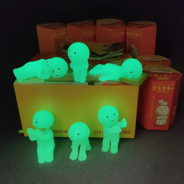 Corner Jun Smiski Luminous Figurine Car Desktop Bathroom Table Lamp Decoration Ornaments - Image 2