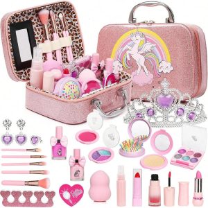 Washable Makeup Toys Real Make Up Set Toys For Kids Girls Princess Christmas Birthday Gifts Makeup Bag Toys