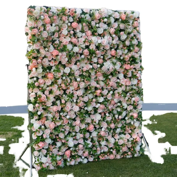 HHBUO 1.5m*2.4m Artificial Silk Rose Flower Wall Panels Party Wedding Bridal Decorative Flower Panel for Souvenirs - Image 6