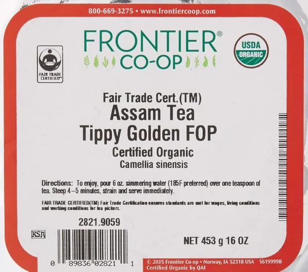 Frontier Co-op Organic Ceylon Black Tea 1-Pound Bulk High-Grown Orange Pekoe Kosher Fair Trade Certified Medium-Strong Souvenirs - Image 4