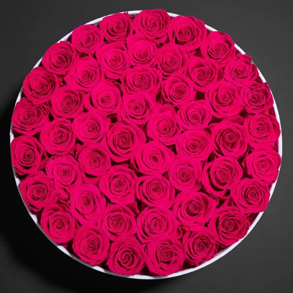 50 Piece Preserved Red Roses in a Velvet Box Birthday Gifts for Women Mom and Wife Elegant Souvenirs for Delivery