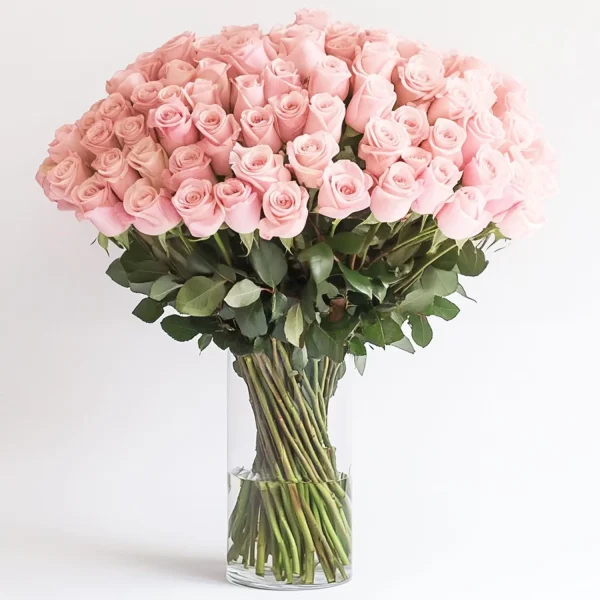 GlobalRose Fresh Cut Pink Roses 1000 40 Bundles 25 Fresh Bouquet for Birthday Anniversary Home Decor Delivery Gift - Image 5