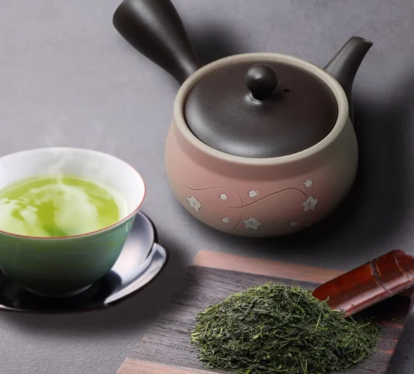 Nozomi Japanese Teapot Tokoname Kyusu Set 2-Piece Premium Japanese Green Tea Non-GMO Delicate Flavor Souvenir for Tea Lovers - Image 3