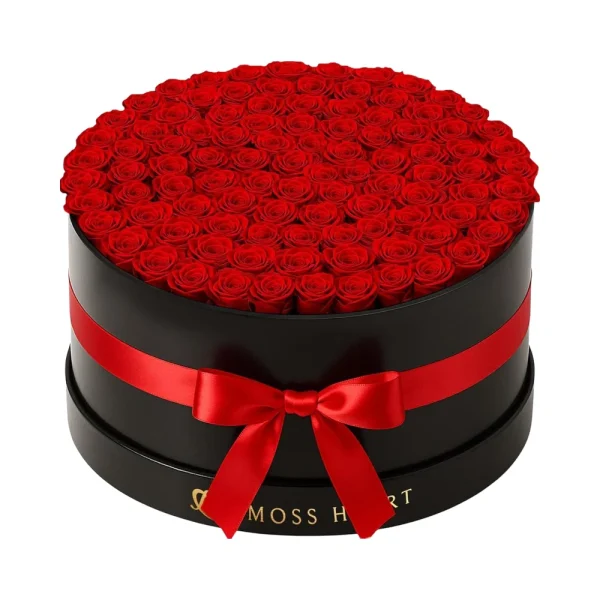 Designer Round-Shaped Box 100 Preserved Roses Petite Long-Lasting Buds Women's Eternal Rose Bouquet for Mother's Day - Image 6