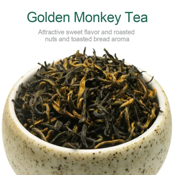 FullChea 4oz / 113g Chinese Fujian Black Tea Golden Monkey Loose Leaf with Pleasant Taste Malt Chocolate Golden Tea Souvenir - Image 5