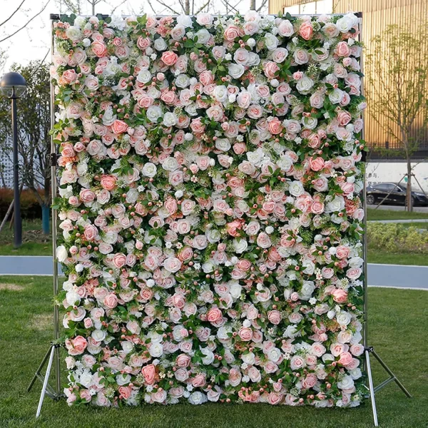 HHBUO 1.5m*2.4m Artificial Silk Rose Flower Wall Panels Party Wedding Bridal Decorative Flower Panel for Souvenirs - Image 3