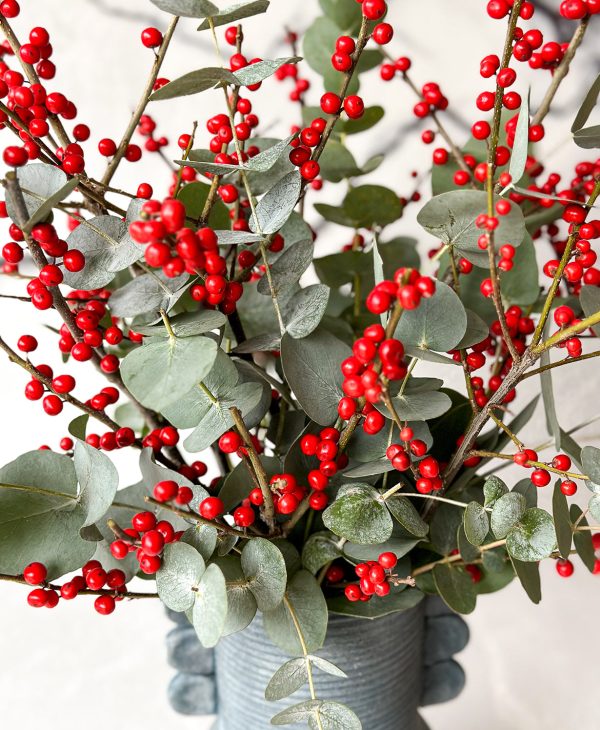 Berry Merry Red Ilex (arrives in vase) - Image 5