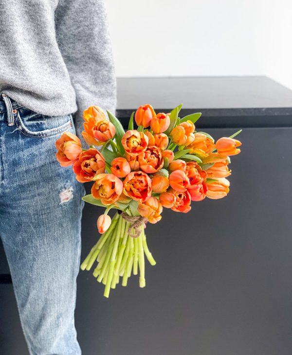 Atomic Orange Double Tulips (30 stems) - Image 4