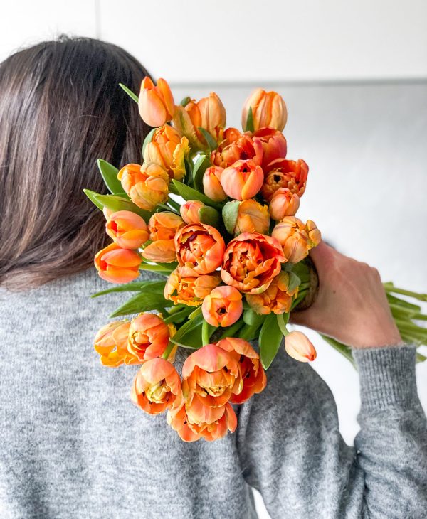 Atomic Orange Double Tulips (30 stems) - Image 7