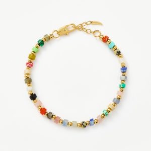 Beaded Bracelet | 18ct Gold Plated/Multi Beaded