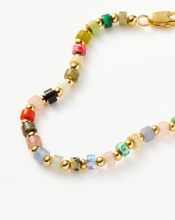 Beaded Bracelet | 18ct Gold Plated/Multi Beaded - Image 3