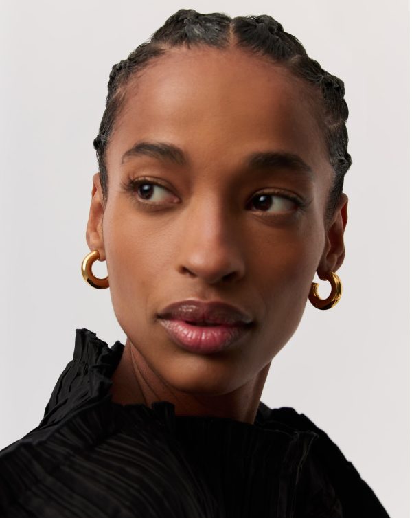 Chubby Medium Hoop Earrings | 18ct Gold Vermeil - Image 5
