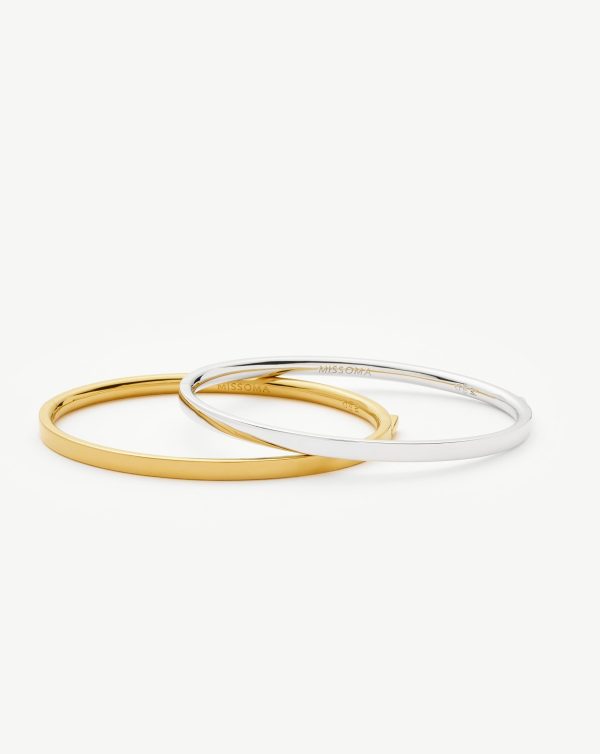 Classic Hinged Bangle | 18ct Gold Vermeil - Image 3