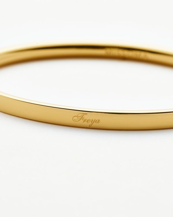 Classic Hinged Bangle | 18ct Gold Vermeil - Image 5