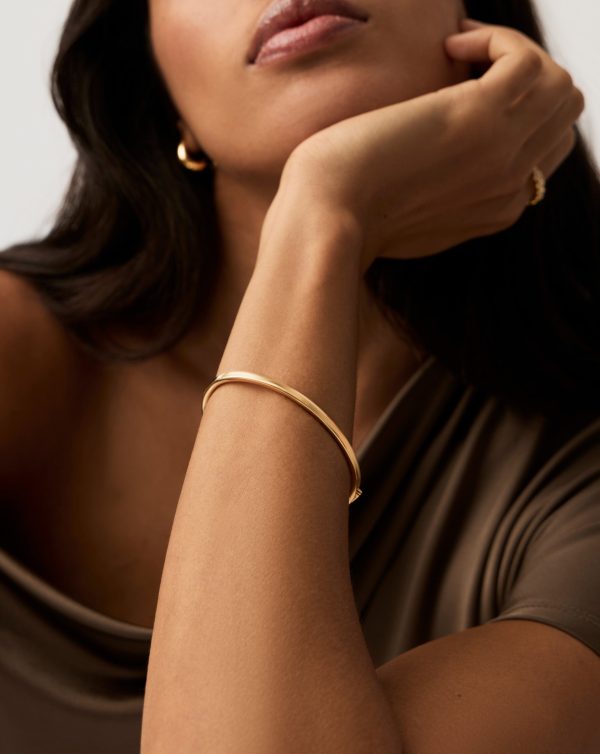 Classic Hinged Bangle | 18ct Gold Vermeil - Image 2