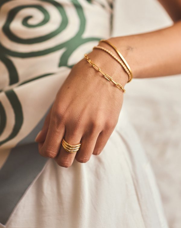 Classic Mini Paperclip Chain Bracelet | 18ct Gold Plated - Image 2