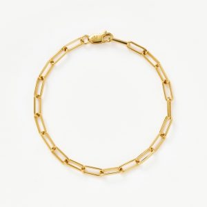 Classic Mini Paperclip Chain Bracelet | 18ct Gold Plated