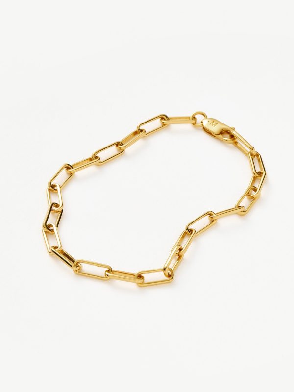 Classic Mini Paperclip Chain Bracelet | 18ct Gold Plated - Image 3