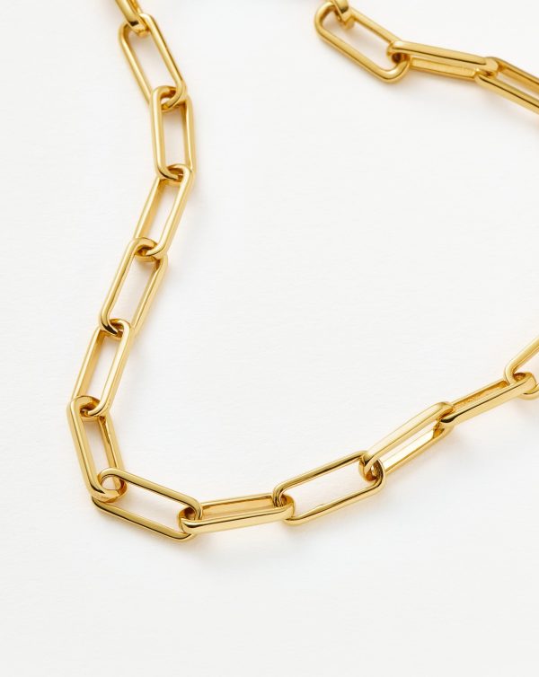 Classic Mini Paperclip Chain Bracelet | 18ct Gold Plated - Image 4