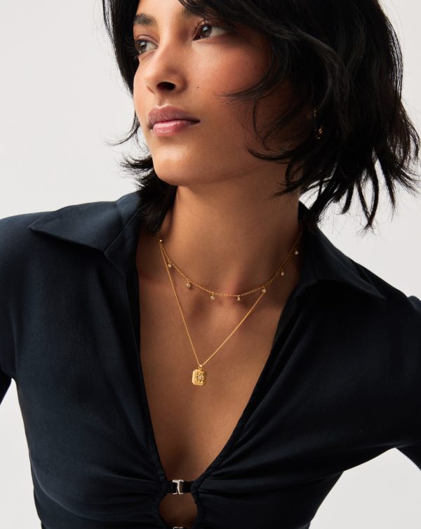 June Birthstone Pendant Necklace | 18ct Gold Vermeil/Rainbow Moonstone - Image 4