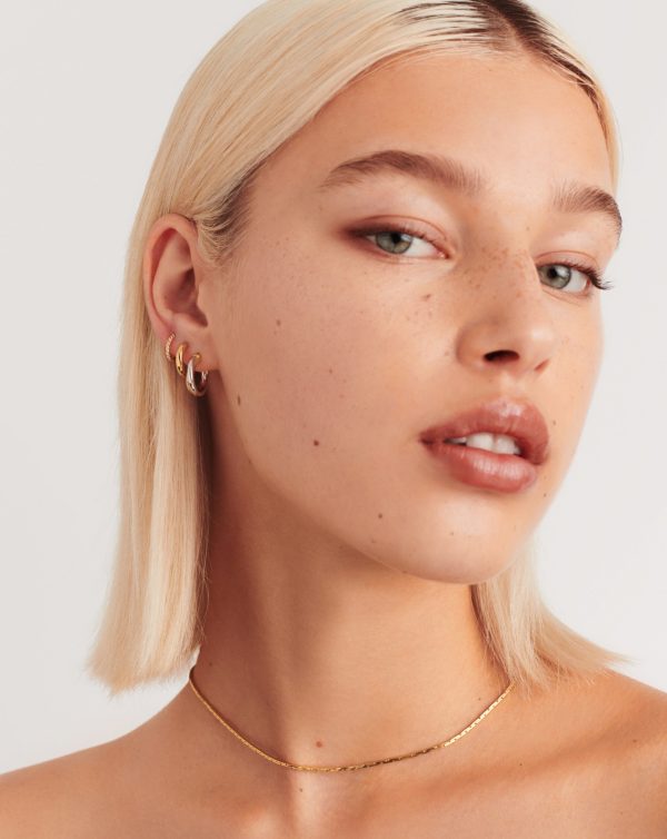 Lucy Williams Entwine Small Hoop Earrings  | Mixed Metal - Image 5