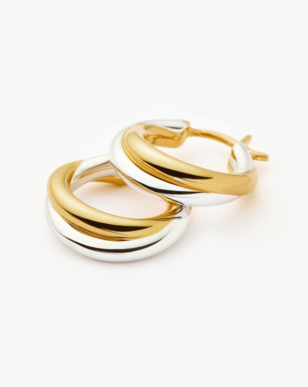Lucy Williams Entwine Small Hoop Earrings  | Mixed Metal - Image 4
