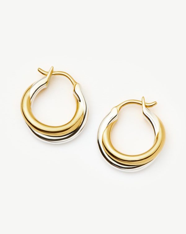 Lucy Williams Entwine Small Hoop Earrings  | Mixed Metal - Image 3