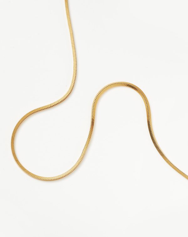 Lucy Williams Short Square Snake Chain Necklace - Image 5