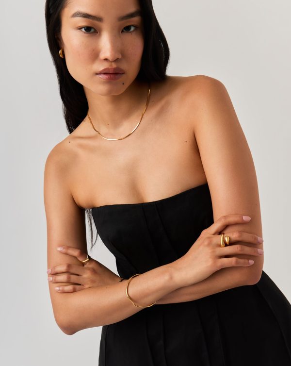 Molten Ripple Bangle | 18ct Gold Vermeil - Image 3