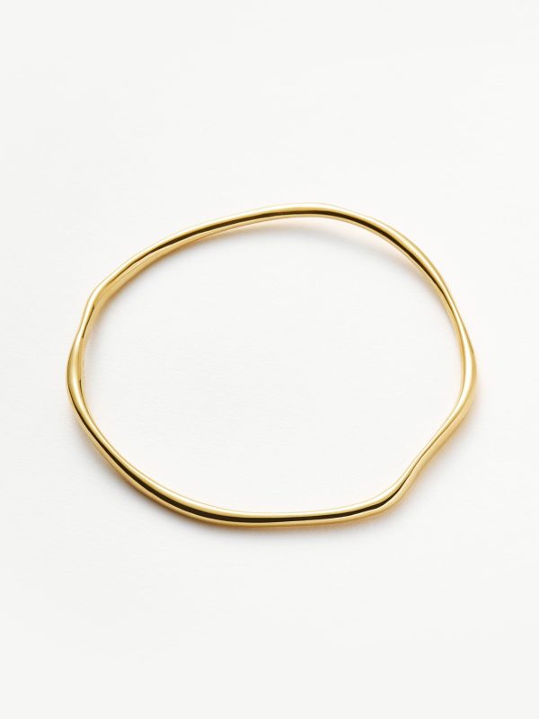 Molten Ripple Bangle | 18ct Gold Vermeil - Image 4