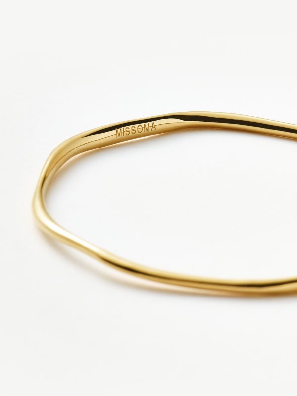 Molten Ripple Bangle | 18ct Gold Vermeil - Image 5